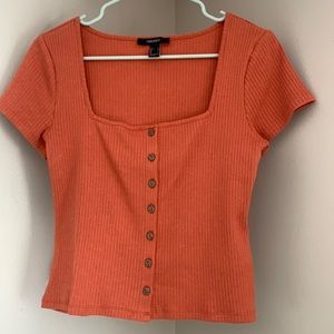 Burnt orange cropped tee